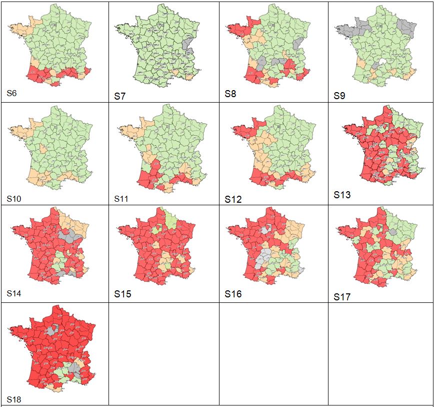 Figure 3: Résultat de la surveillance hebdomadaire de l’activité des populations de Culicoïdes (vecteurs de la FCO)