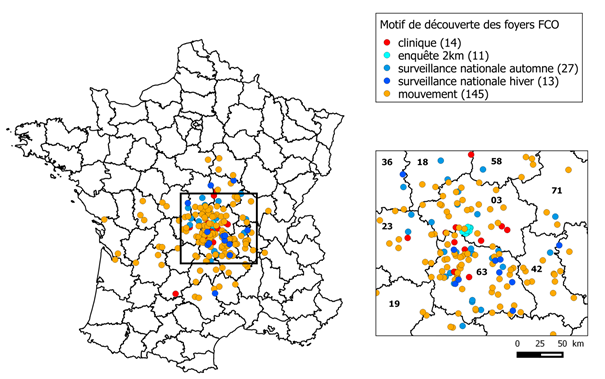 Figure 1: Répartition des foyers par modalité de surveillance 