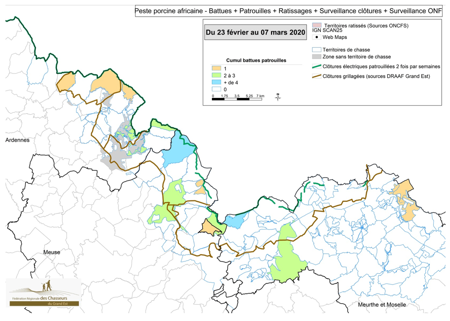 Synthèse de la présence terrain professionnelle par zone