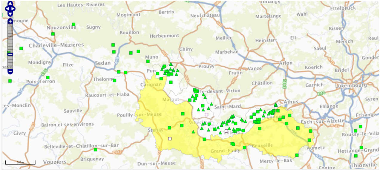 Détail des prélèvements (géolocalisations précises) pour la ZB et la ZO