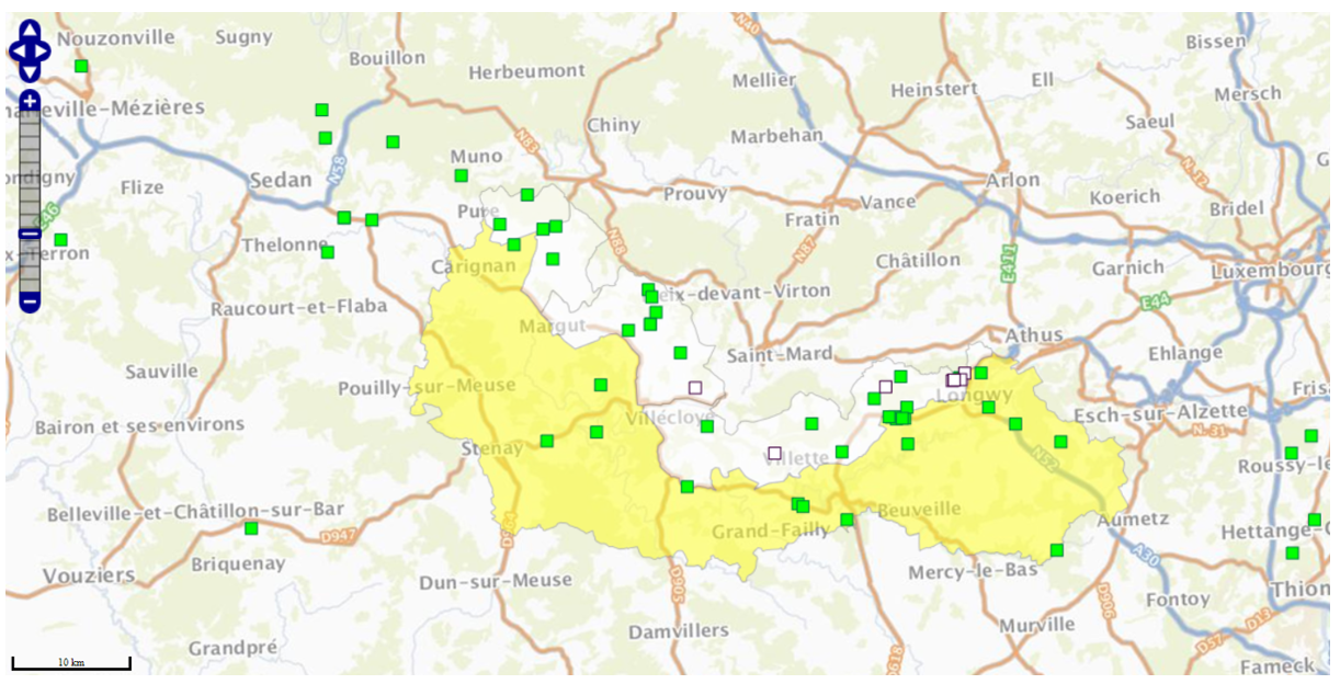 Carte détail des prélèvements