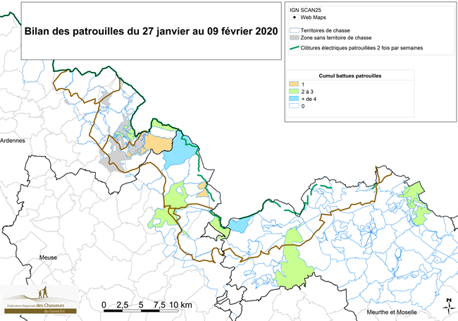 Carte Synthèse de la présence terrain professionnelle par zone