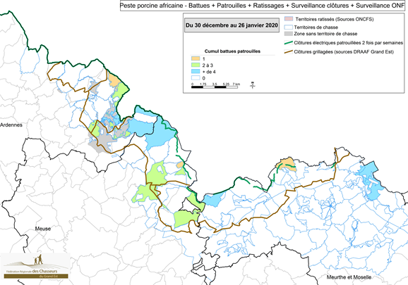 Carte Synthèse de la présence terrain professionnelle par zone