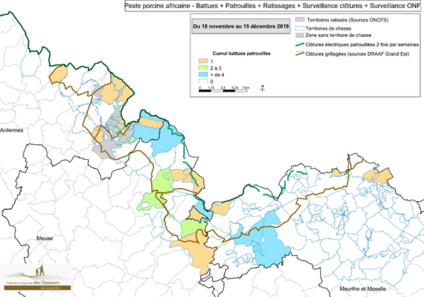 Carte 1 Synthèse de la présence terrain professionnelle par zone