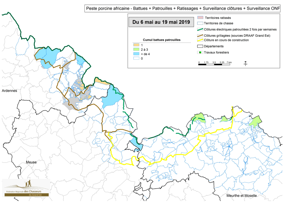 Carte Synthèse de la présence terrain professionnelle par zone