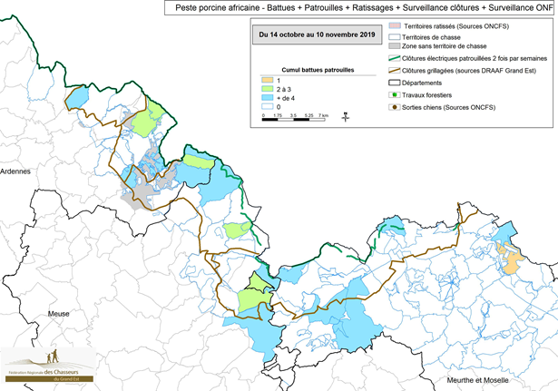 Carte 1 Synthèse de la présence terrain professionnelle par zone