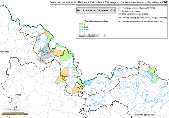 Carte 2 Synthèse de la présence terrain professionnelle par zone