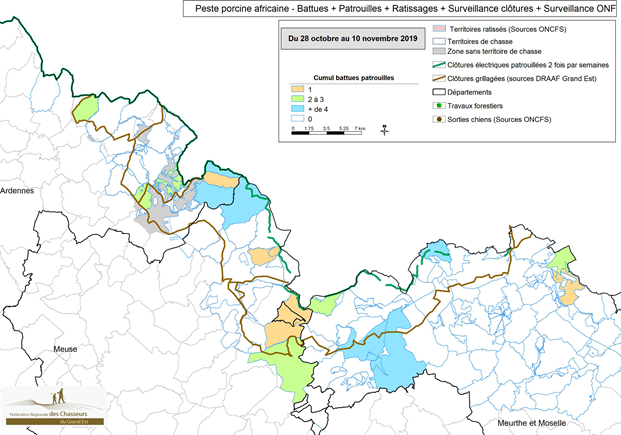 carte 2 Synthèse de la présence terrain professionnelle par zone