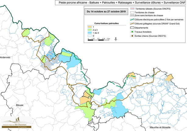 Carte 2 Synthèse de la présence terrain professionnelle par zone