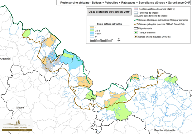 Carte 2 Synthèse de la présence terrain professionnelle par zone