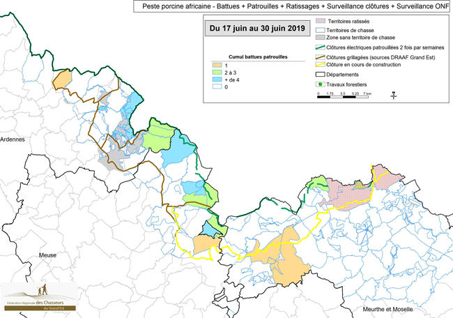 Carte 2 Synthèse de la présence terrain professionnelle par zone 