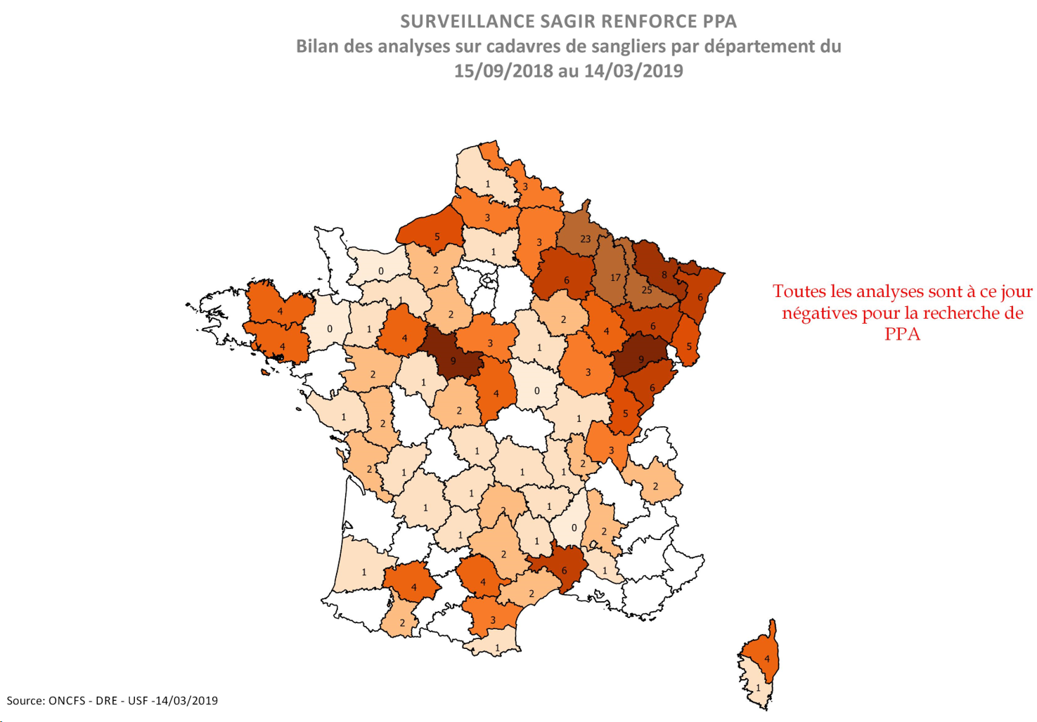 Carte distribution des analyses ppa