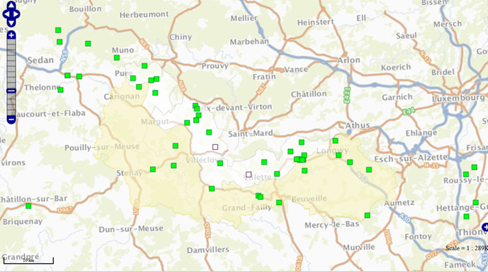 Carte détail des prélèvements