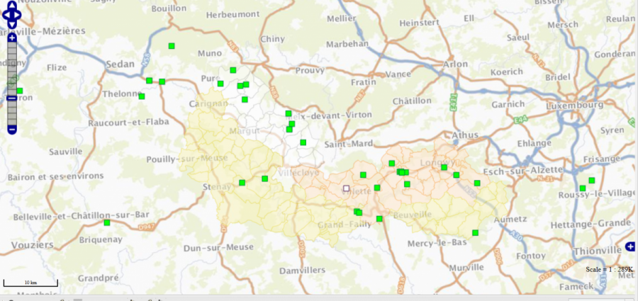 carte détail des prélèvements géolocalisations de ppa