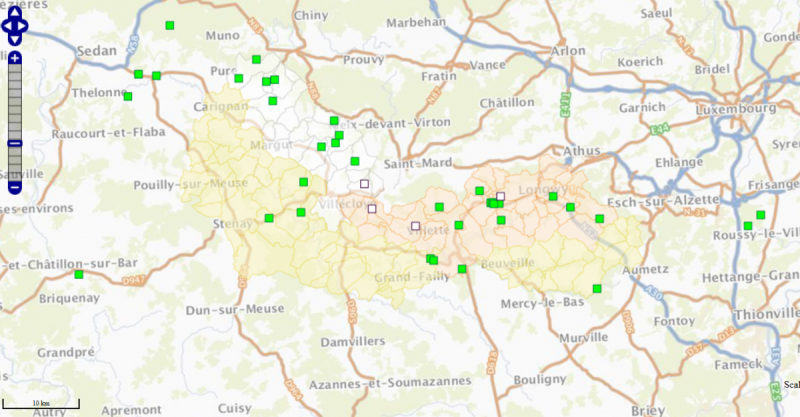 Carte Détail des prélèvements géolocalisations précises de ppa