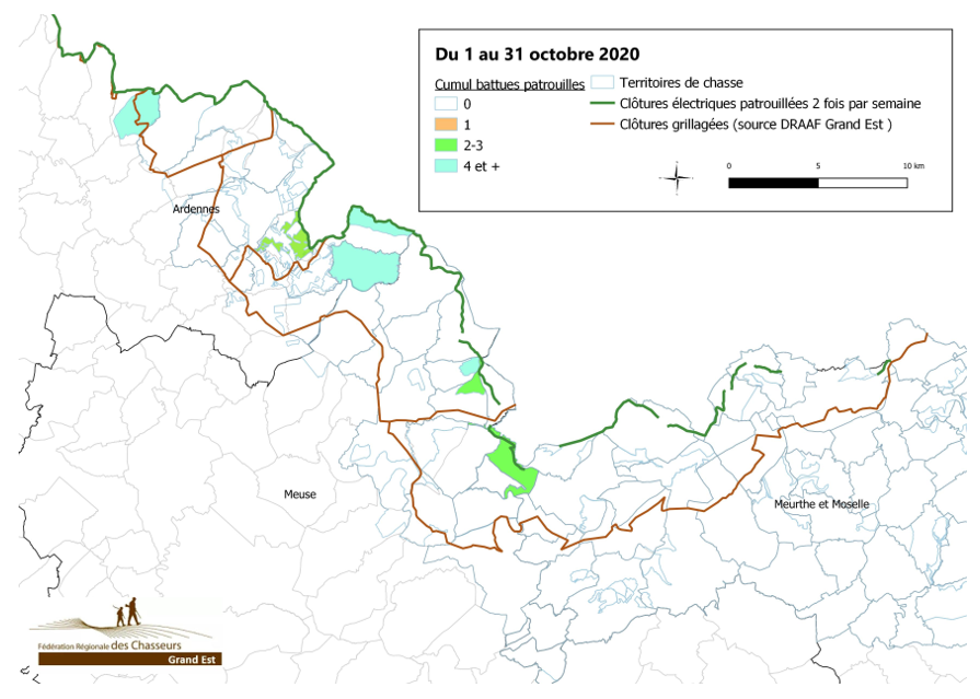 PPA carte 1 Synthèse de la surveillance par les patrouilles de chasseurs