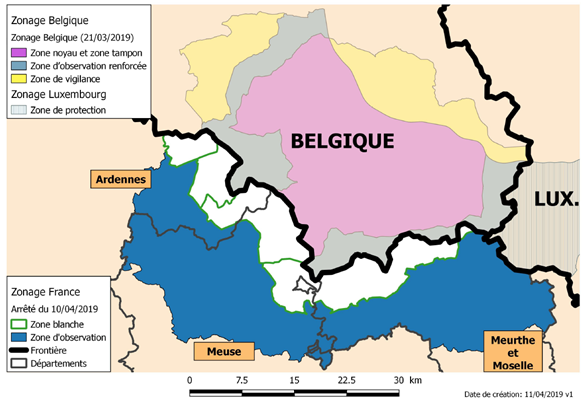 Figure 6. Délimitation des zones