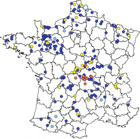 Figure 6 Résultats de la surveillance évènementielle à l’échelle élevage au 9 octobre 2015 