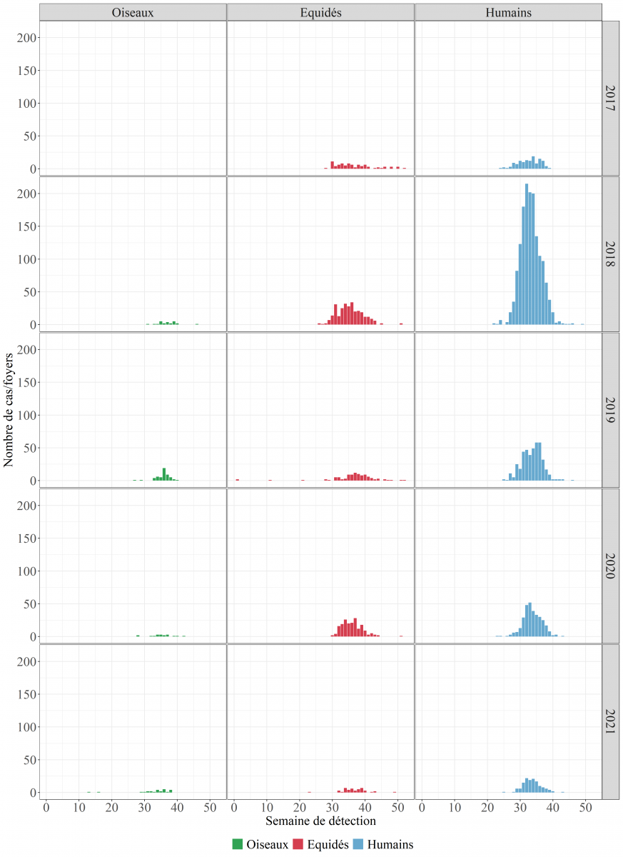 Evolution hebdomadaire du nombre de foyers