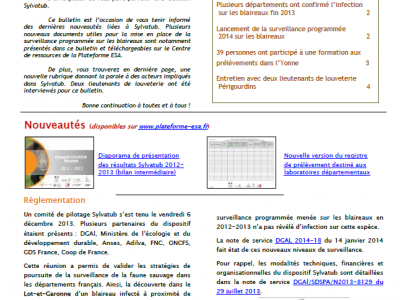 Bulletin numéro 2 Sylvatub Mars 2014