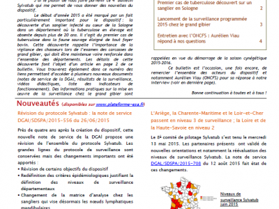 Bulletin numéro 4 Sylvatub Novembre 2015