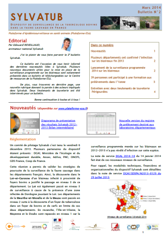 Bulletin numéro 2 Sylvatub Mars 2014